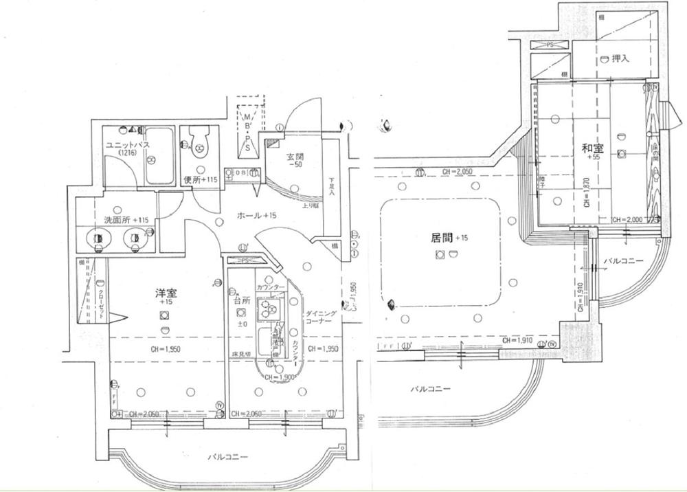 Floor plan. 2LDK, Price 4.3 million yen, Occupied area 76.75 sq m , Balcony area 14.92 sq m