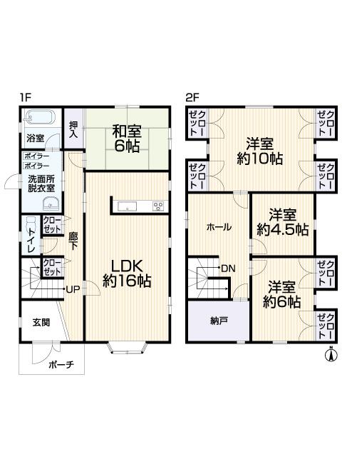 Floor plan. 12.8 million yen, 4LDK + S (storeroom), Land area 277 sq m , Building area 148 sq m