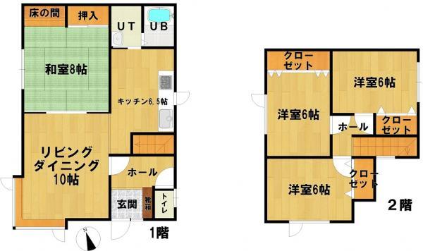 Floor plan. 11.8 million yen, 4LDK, Land area 193.45 sq m , Building area 96.39 sq m