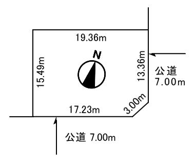 Compartment figure. Land price 25,800,000 yen, Day is good in the corners of the land area 297.88 sq m southeast! 