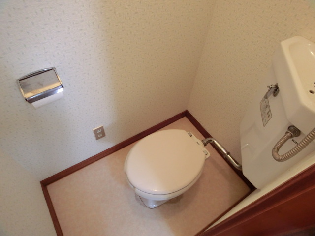 Toilet. Toilet viewed from above