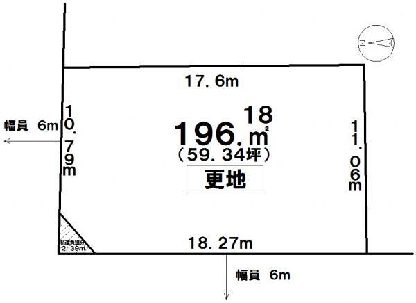 Compartment figure. Land price 1.5 million yen, Land area 196.18 sq m
