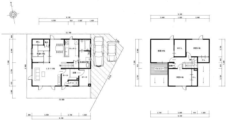 Building plan example (floor plan). Building plan example Building price 19 million yen, Building area 110.96 sq m