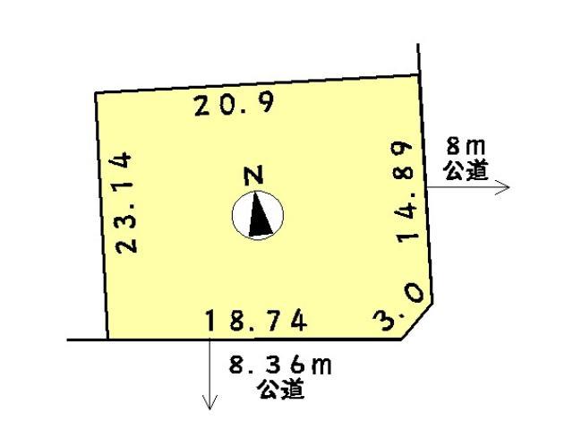 Compartment figure. Land price 2.2 million yen, Land area 346 sq m compartment view