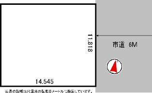 Compartment figure. Land price 1.98 million yen, Land area 168 sq m