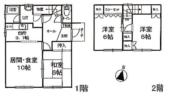 Floor plan. 8.8 million yen, 3LDK, Land area 245 sq m , Building area 98.28 sq m