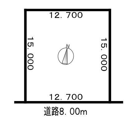 Compartment figure. Land price 4.9 million yen, Land area 190.5 sq m