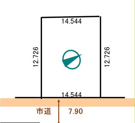 Compartment figure. Land price 3.6 million yen, Land area 185 sq m