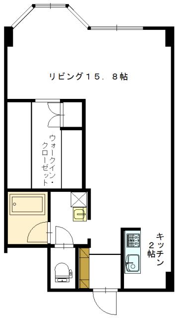 Floor plan. 1LDK, Price 5.8 million yen, Occupied area 47.38 sq m