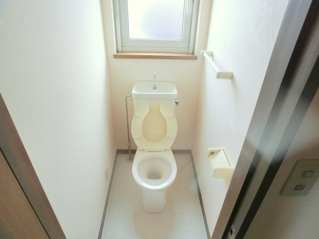 Toilet. Bright toilet with a window