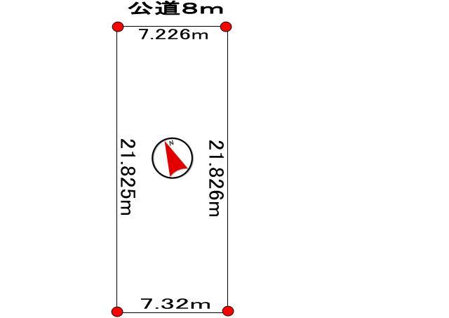 Compartment figure. Land price 4.8 million yen, Land area 158 sq m