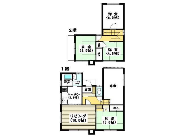 Floor plan. 8.8 million yen, 4LDK, Land area 183.42 sq m , Building area 100.19 sq m Floor