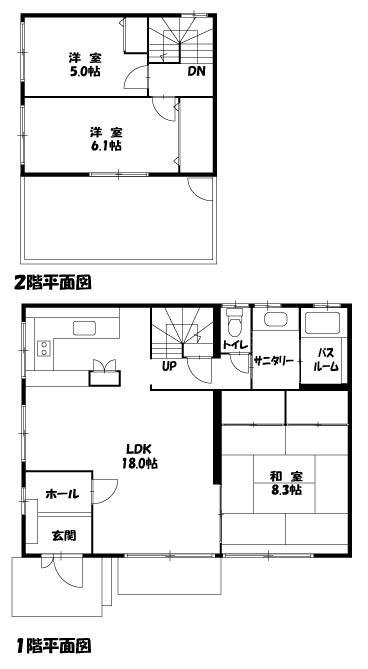 Floor plan. 18,800,000 yen, 3LDK, Land area 279.12 sq m , Building area 95.45 sq m