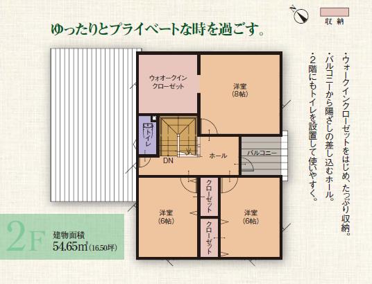 Floor plan. 35,800,000 yen, 4LDK, Land area 177.4 sq m , Building area 135.8 sq m 2-floor plan view