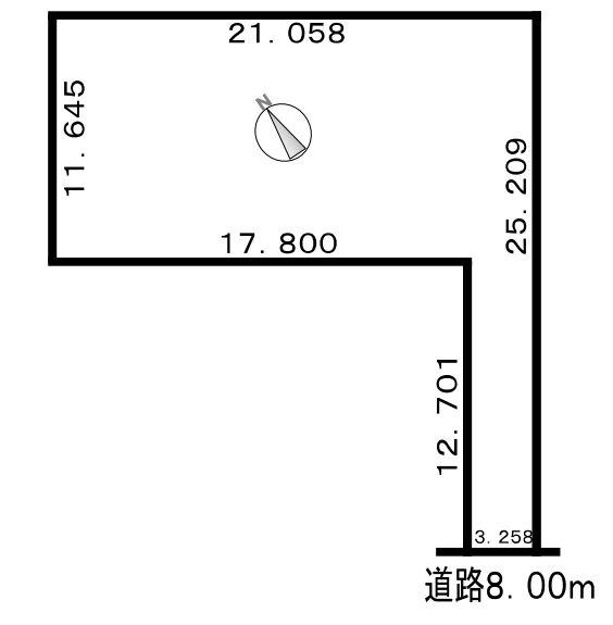 Compartment figure. Land price 9.5 million yen, Land area 304.75 sq m
