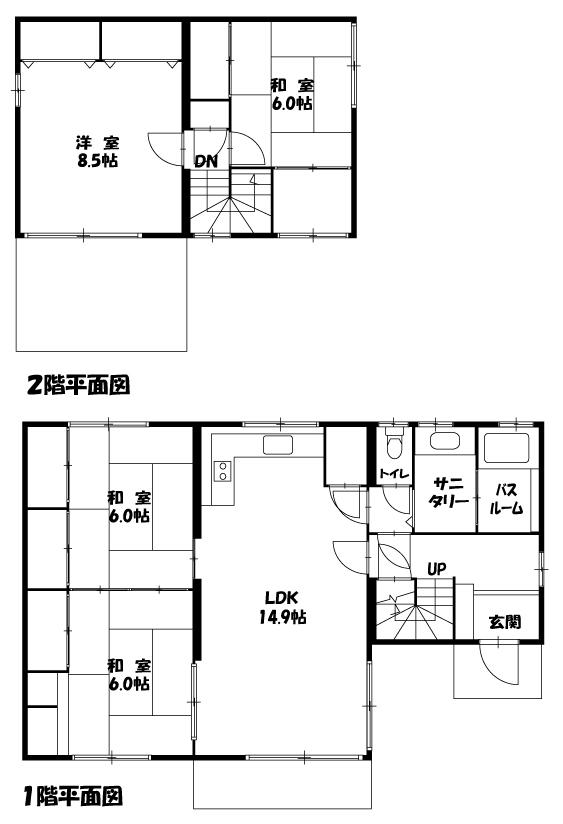 Floor plan. 24,800,000 yen, 4LDK, Land area 246.57 sq m , Building area 110.84 sq m