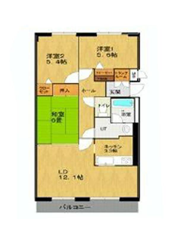 Floor plan. 3LDK, Price 11.8 million yen, Occupied area 72.82 sq m , Balcony area 7.32 sq m floor plan