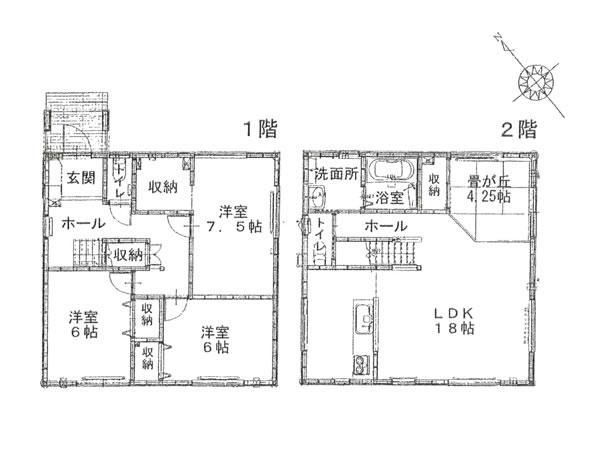 Floor plan. 31 million yen, 3LDK, Land area 196.09 sq m , Building area 106 sq m floor plan