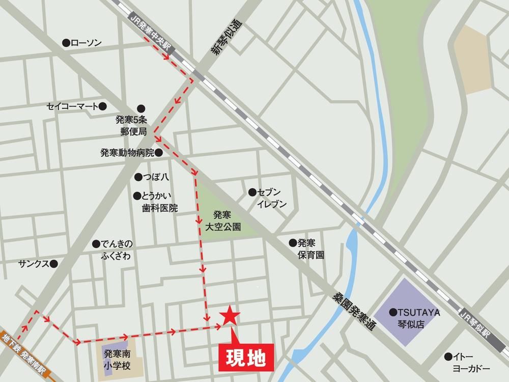 Local guide map. Local guide map Subway "Hassamu south" station 8-minute walk ・ JR walking distance Double access