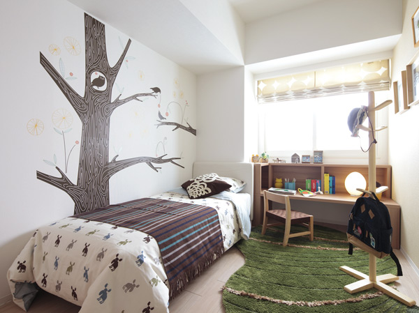 Interior.  [bedroom] Instal the respective suitable for space comfort. Fun in the children's room the.