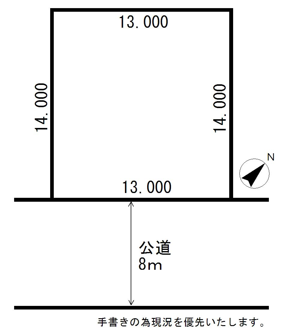 Compartment figure. Land price 8.25 million yen, Land area 182 sq m