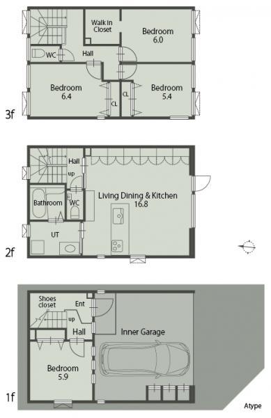 Compartment figure. 31,800,000 yen, 4LDK, Land area 76.46 sq m , Building area 134.16 sq m