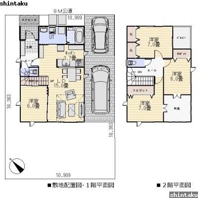 Floor plan. 24,800,000 yen, 4LDK, Land area 178.5 sq m , Building area 108.13 sq m