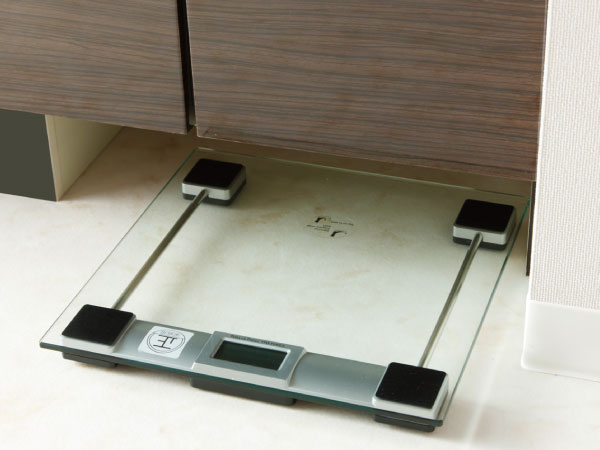 Bathing-wash room.  [Health meter (scales) storage space] At the bottom of the vanity, Ensure the storage space of the health meter that usually trouble to Storage. When needed, You can use to whip out