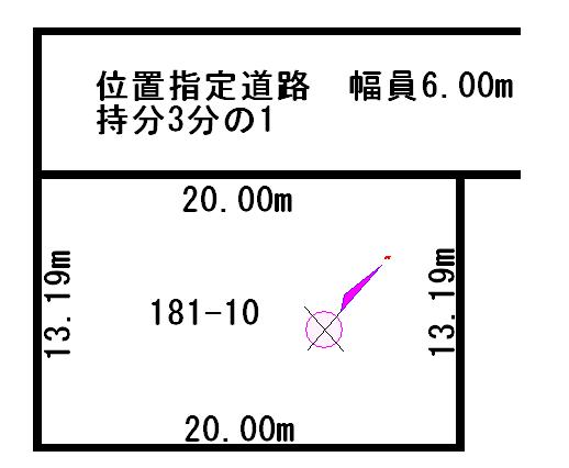 Compartment figure. Land price 18,800,000 yen, Land area 263.8 sq m