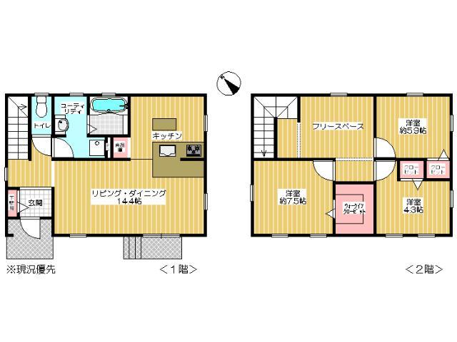 Floor plan. 21.9 million yen, 3LDK, Land area 151.12 sq m , Building area 111.88 sq m Floor