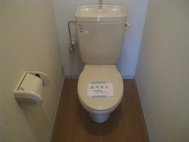 Toilet. The photograph is a photograph of the reversal of the room. 