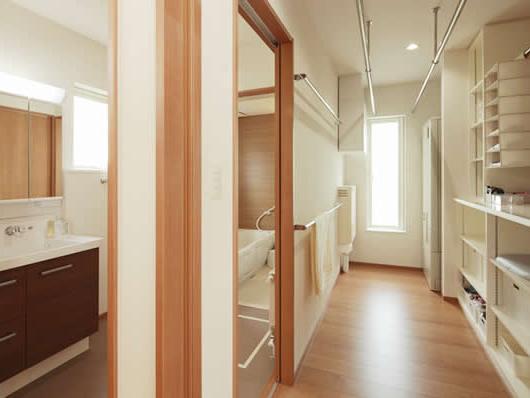 Model house photo. Nishino 1-1 [Storage good mom's house ] Model house LDK multipurpose walk-in of large capacity of adjacent, Kitchen storage Ya, Kitchen next to the work space, such as, Plenty of interest in a convenient and easy-to-use device