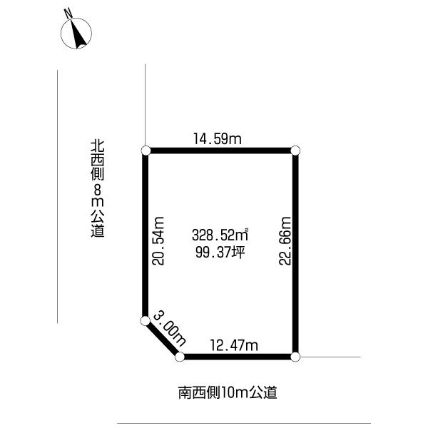 Compartment figure. Land price 15 million yen, Land area 328.52 sq m