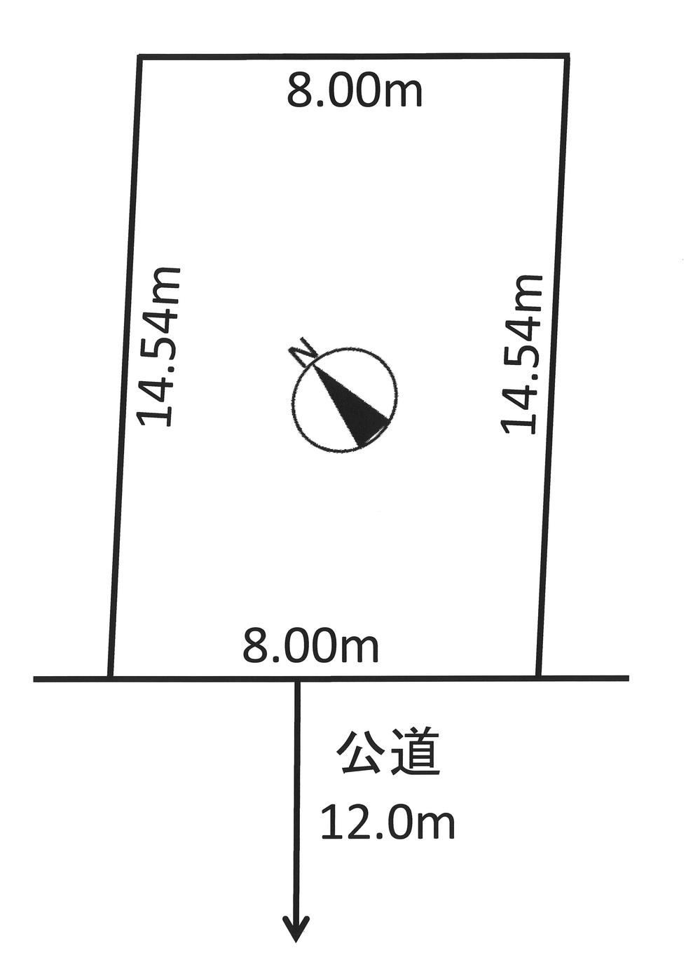 Compartment figure. Land price 6.5 million yen, Land area 116.36 sq m compartment view