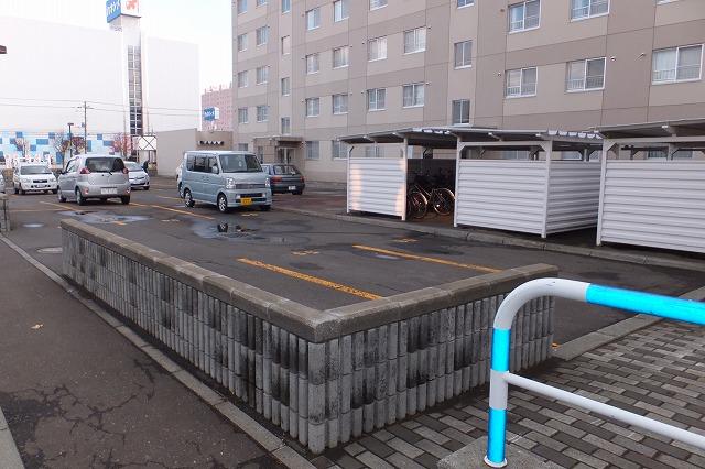 Parking lot. Common areas