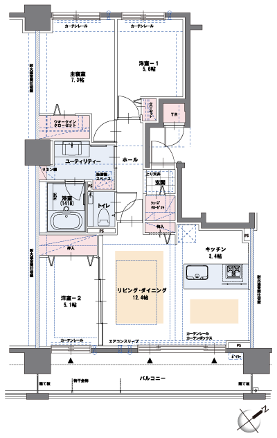 Floor: 3LDK, occupied area: 77.52 sq m, Price: 25,890,000 yen
