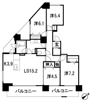 Floor: 4LDK, occupied area: 94.98 sq m, Price: 26,590,000 yen