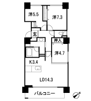 Floor: 3LDK, occupied area: 79.98 sq m, Price: 26,100,000 yen ・ 26,710,000 yen