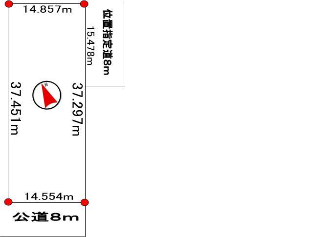 Compartment figure. Land price 12.8 million yen, Land area 549.58 sq m