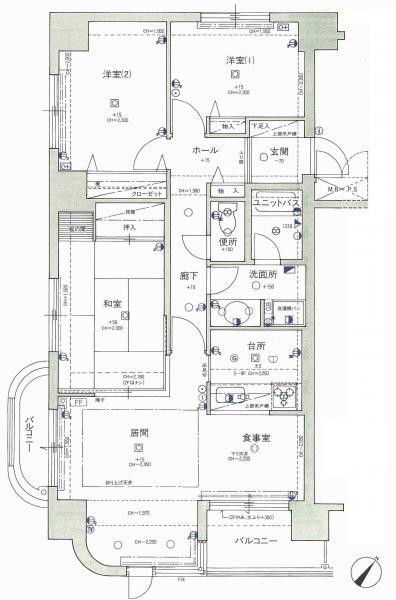 Floor plan. 3LDK, Price 18,800,000 yen, Occupied area 75.53 sq m , Balcony area 7.52 sq m