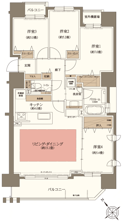 Floor: 4LDK + WIC, the occupied area: 91.81 sq m, Price: 32,591,000 yen ~ 37,916,000 yen