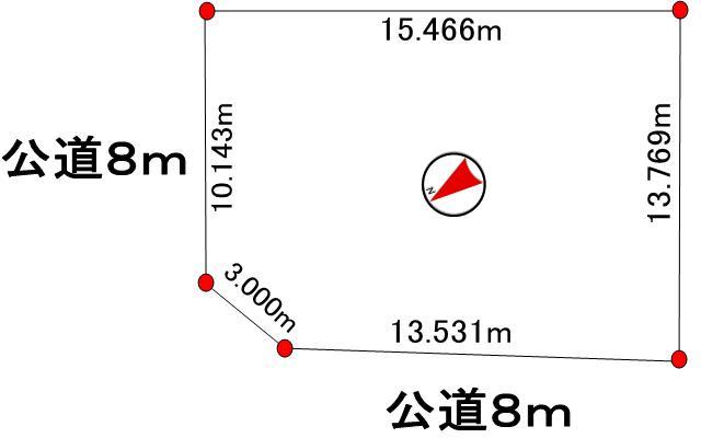 Compartment figure. Land price 6.8 million yen, Land area 198 sq m