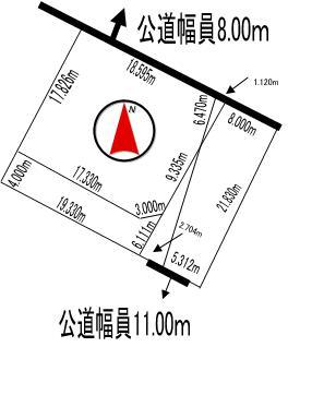Compartment figure. Land price 16,980,000 yen, Land area 598.57 sq m