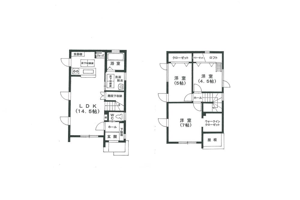 Floor plan. 20.8 million yen, 3LDK, Land area 98.77 sq m , Building area 78.78 sq m