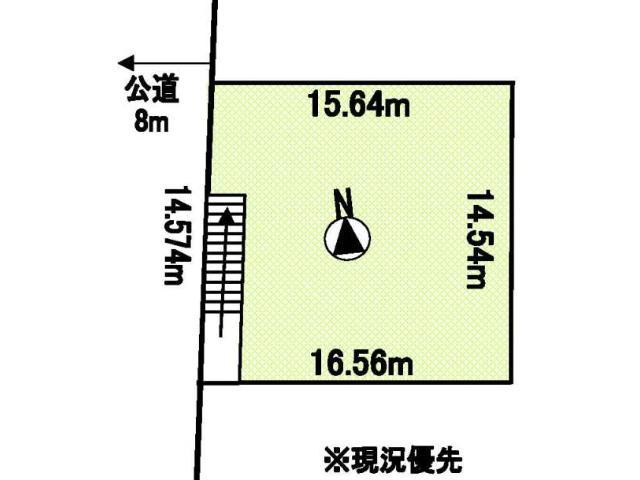 Compartment figure. Land price 3.8 million yen, Land area 231.86 sq m compartment view