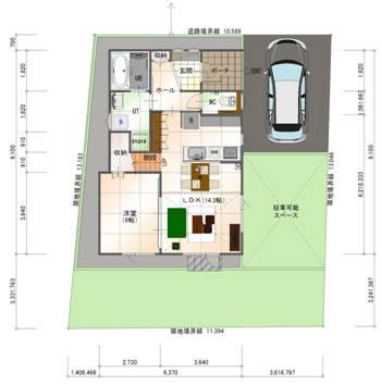 Floor plan. 34,500,000 yen, 4LDK, Land area 143.81 sq m , Building area 97.72 sq m