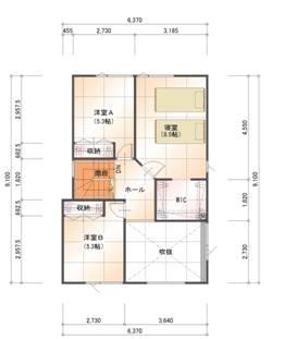 Floor plan. 34,500,000 yen, 4LDK, Land area 143.81 sq m , Building area 97.72 sq m