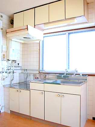 Kitchen. Bright and there is a window kitchen