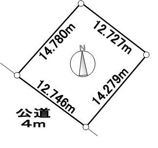 Compartment figure. Land price 14 million yen, Land area 184 sq m