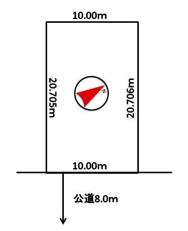 Compartment figure. Land price 13,900,000 yen, Land area 207 sq m